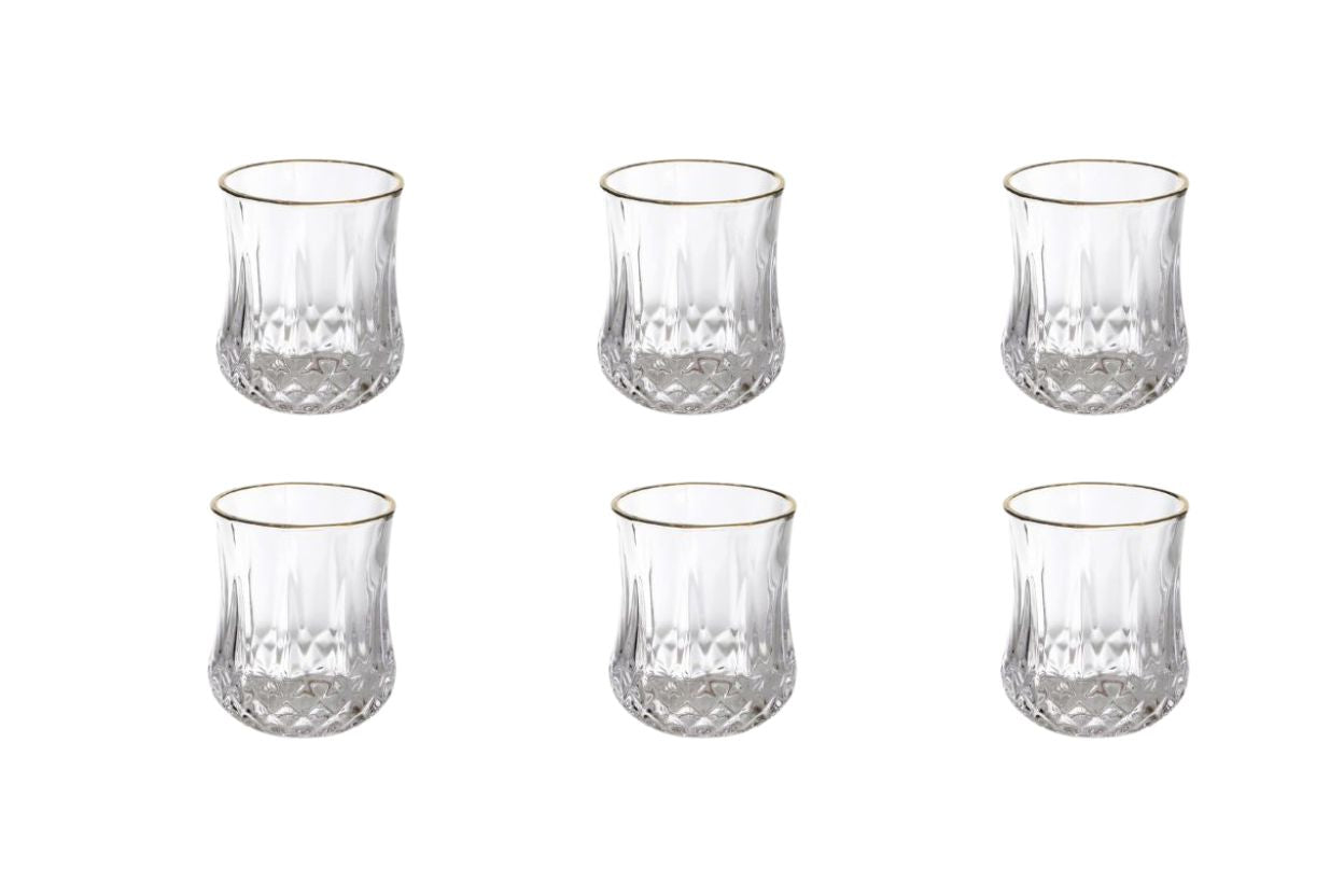Set of 6 Glass Kiddush Cups 210ml (KC-X5350K)