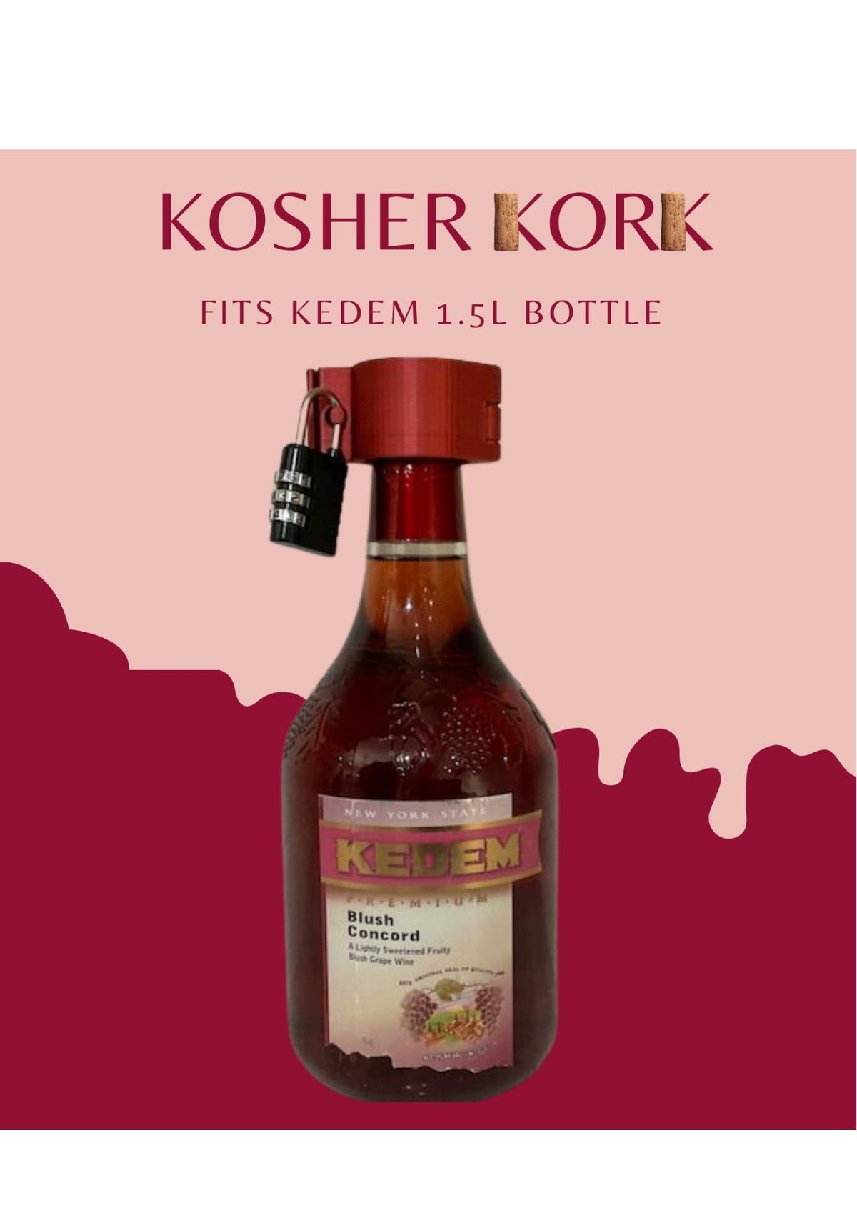 "Kosher Kork" Lock for 1.5L Bottles (MC-KKL)