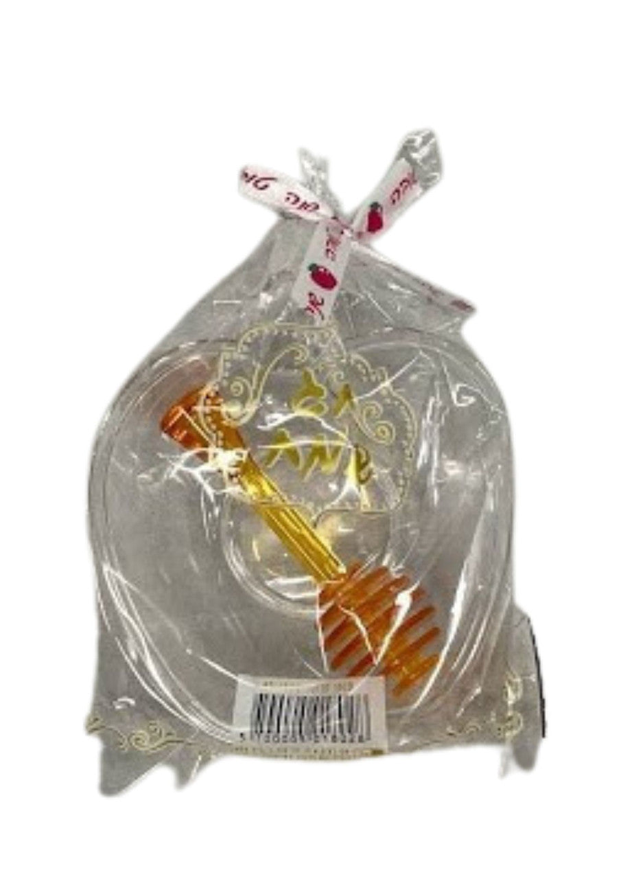 Clear Plastic Honey Dish W/ Spoon (HD-501802)