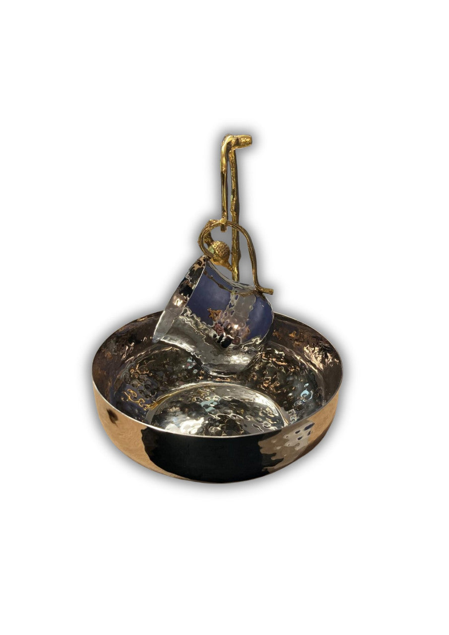 Hammered Silverplated Mayim Achronim-Pomegranate Design (MA-9375)