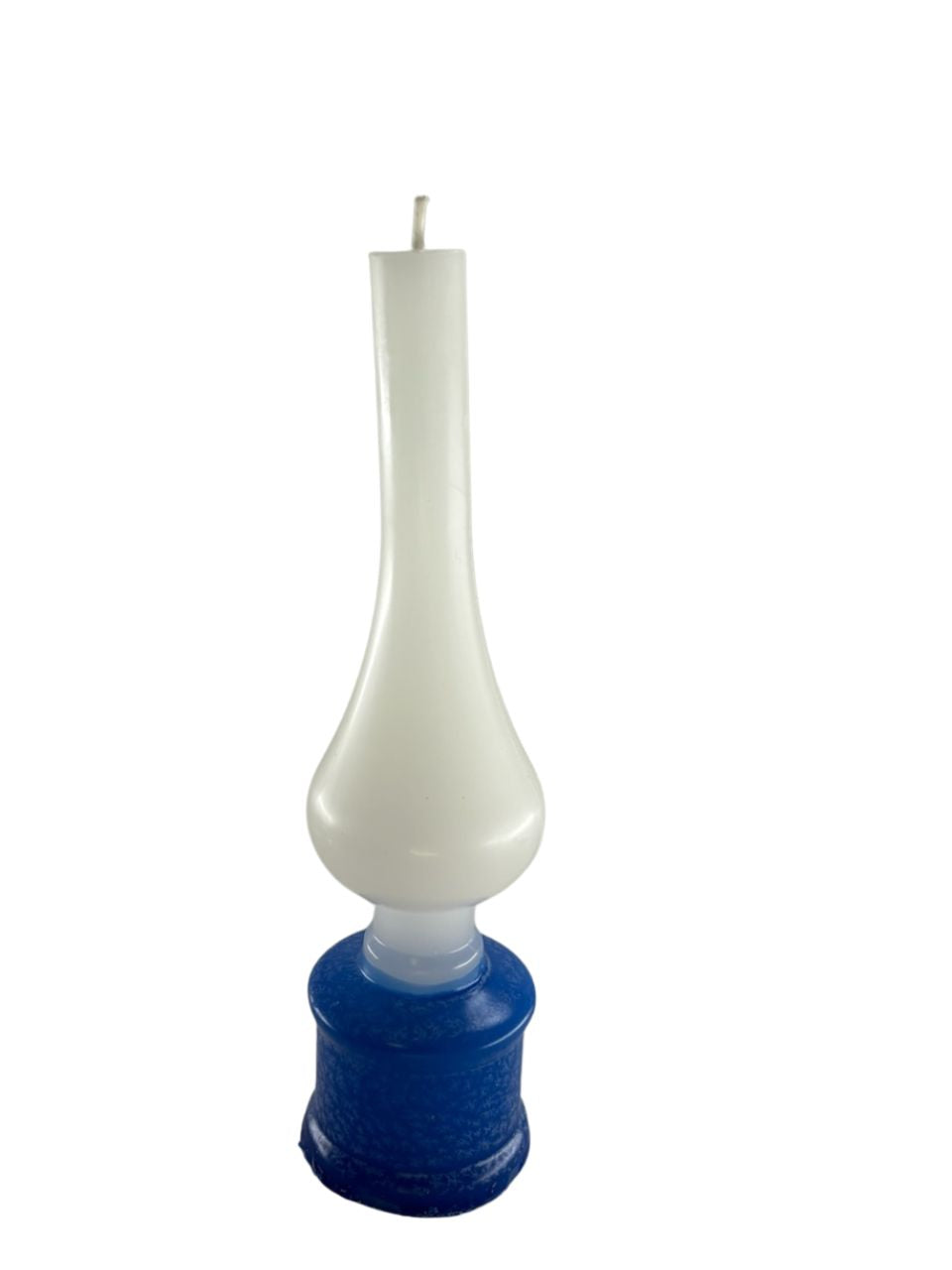 Pyramid Lamp Shape Havdallah Candle-Blue/White (HV-HV953)