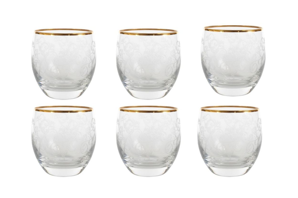 Set of 6 Glass Kiddush Cups 130ml (KC-4191)