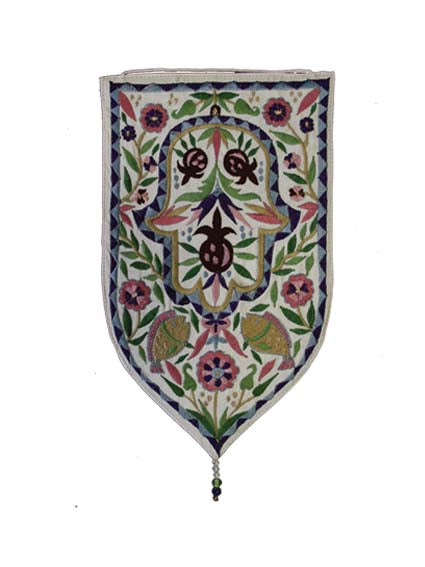 Small White Yad Shield Tapestry