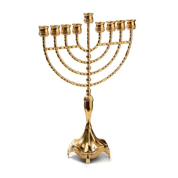 Silverplate Menorah-Gold-18" (M-X1154Z)