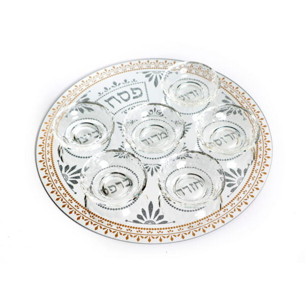 Crystal Seder Plate-15" Bow Design (P-X2310Z)