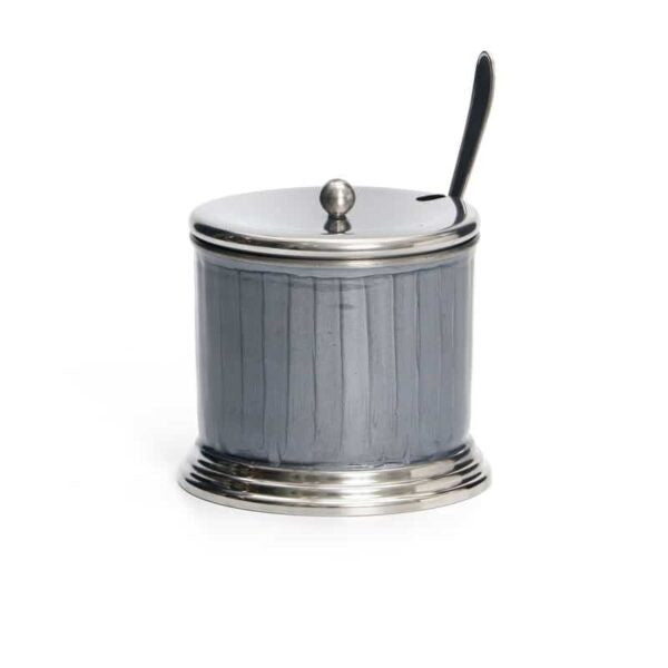 Enamel Gray/Silver Honey Dish (HD-X3597A)