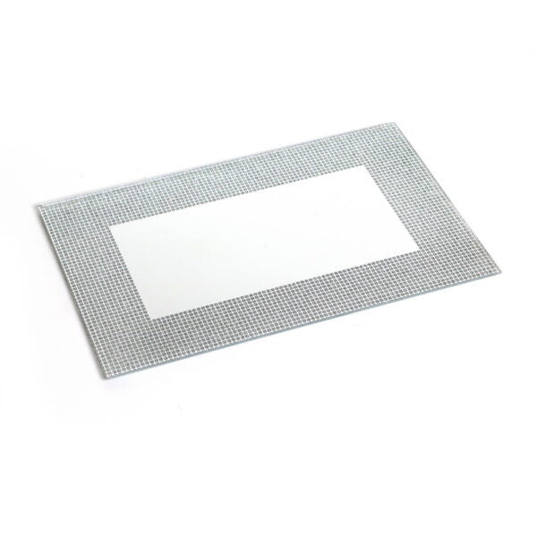 Mirror Candlestick Tray-Silver-Diamond Design 10.5"x6.5" (CP-X4506)
