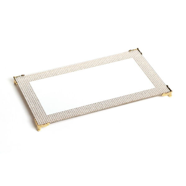 Mirror Tray-Gold-Diamonds 9"x5" (CP-X4506KZ)