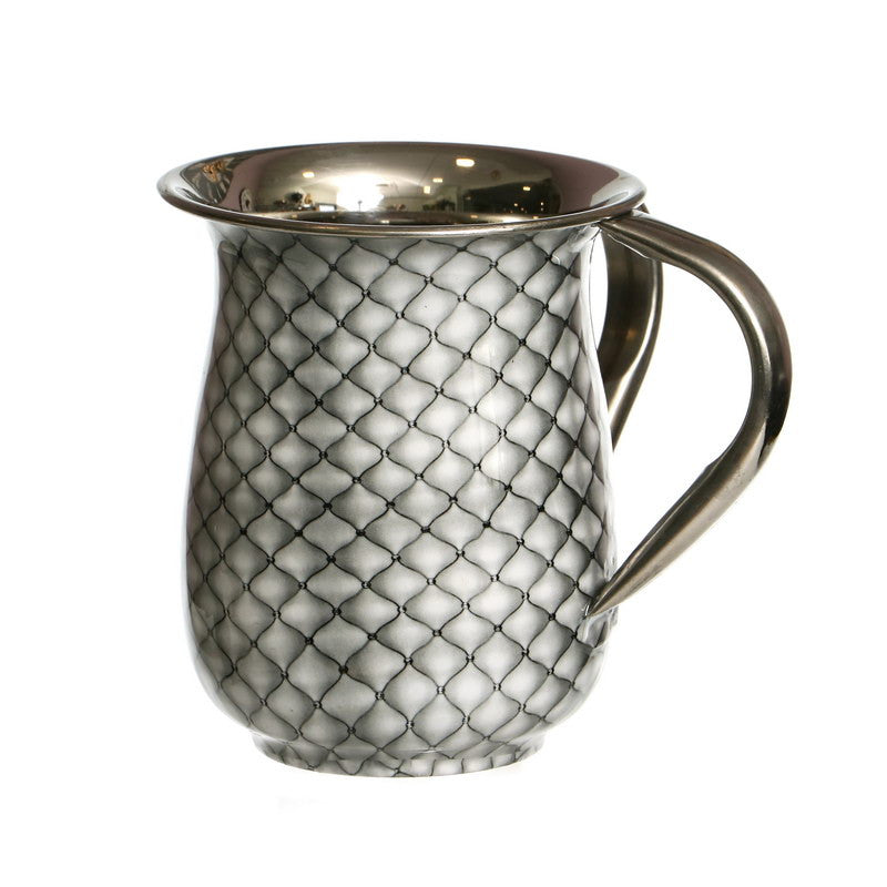 Stainless Steel Wash Cup-Diamond Design (WC-X4986S)
