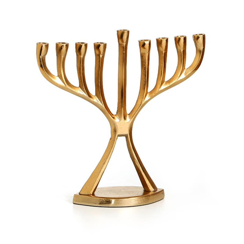 Aluminum Menorah-Copper Finish-10" (M-X5008)