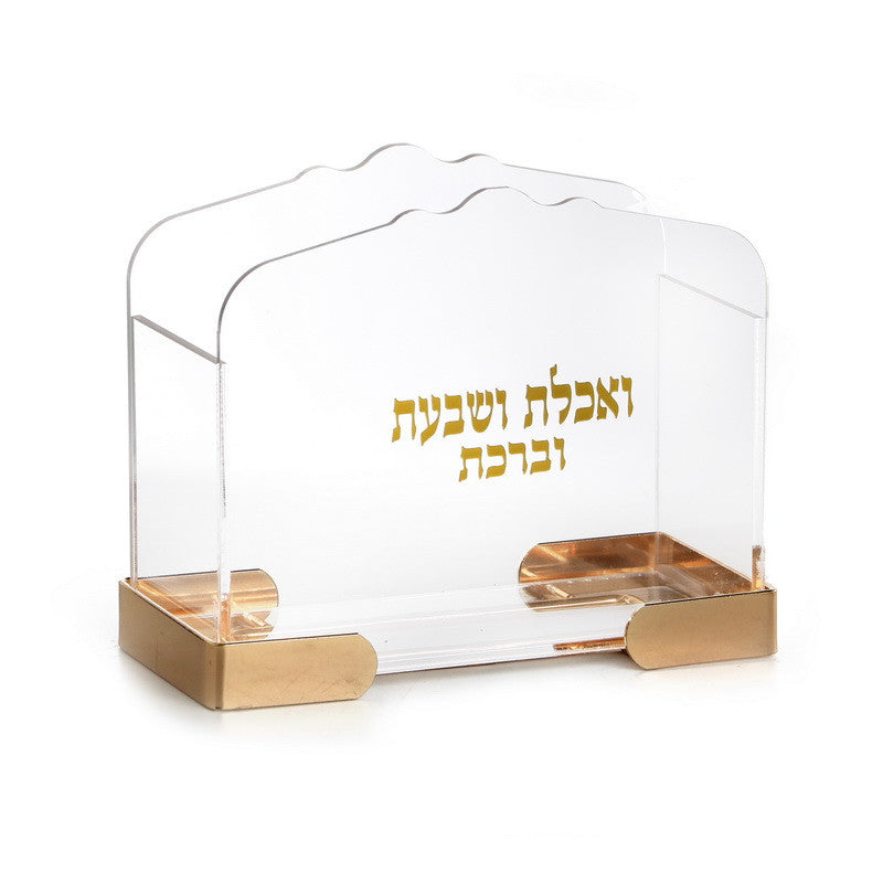 Acrylic Bencher Holder-Gold Stand-Open Top-6.5"x3"x6"H (SHB-X5567)