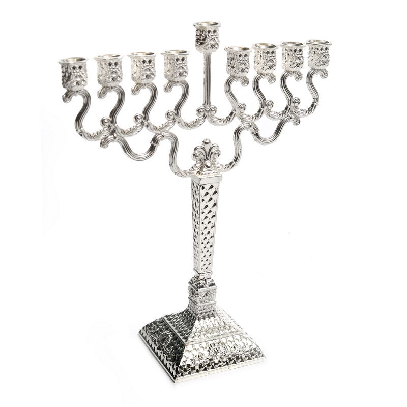 Silverplate Menorah Pillows Design 8"H (M-X5897K)