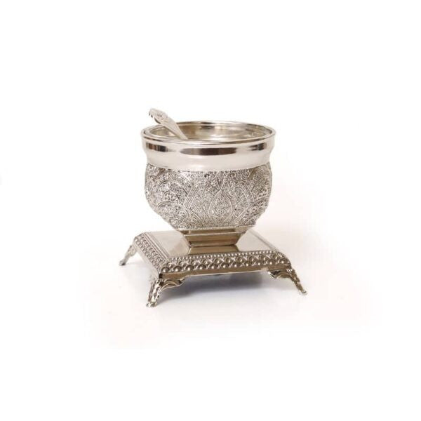 Filigree Single Open Salt Dish w/ Spoon (MC-X874)