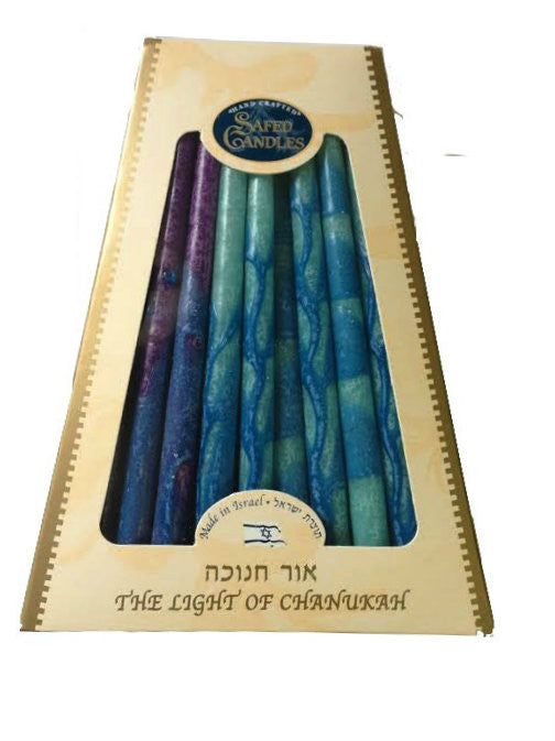 Safed Deluxe Blue/Purple Chanukah Candles (CH-CP37T)