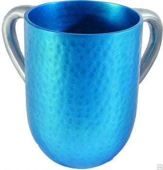 Aluminum Hammered Large Washing Cup Turquoise (EM-NYA5)