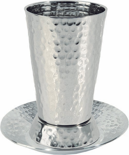 Nickel Kiddush Cup - Cone Hammer work (EM-CUE)