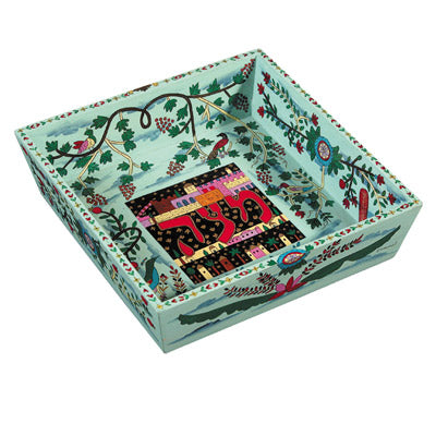 Wooden Passover Matzah Plate (EM-MA)