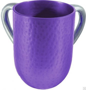 Aluminum Hammered Large Washing Cup Purple (EM-NYA6)
