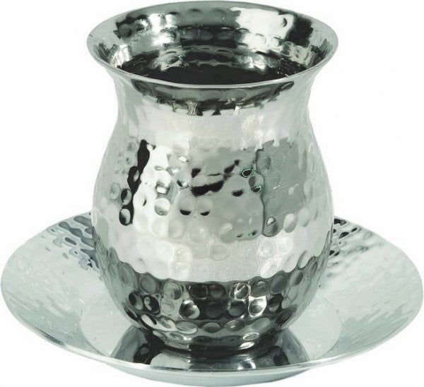 Nickel Kiddush Cup - Straight Hammer work (EM-CUD)
