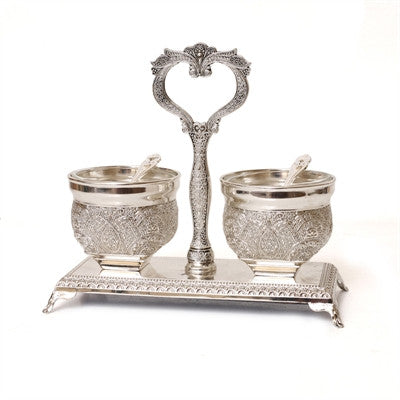 Filigree Open Salt & Pepper Cellars MC-X874G