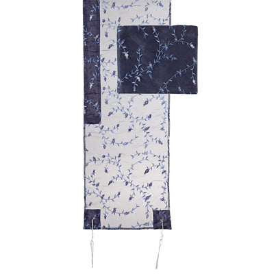 Tallit Organza - Full Embroidery Blue (EM-TRZ1B)