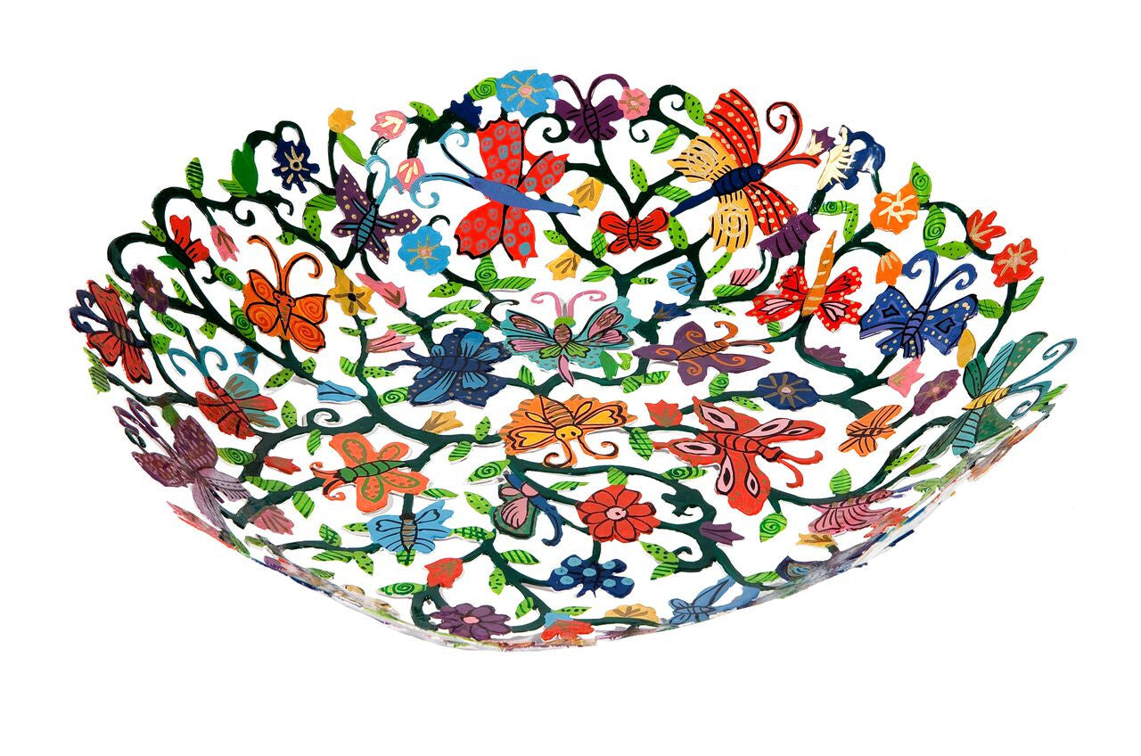 Emanuel Large Laser Cut Bowl-- Butterflies (EM-BOP5)