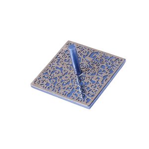 Emanuel Anodized Aluminum Flat Dreidel with Metal Cutout (EM-DRJ)