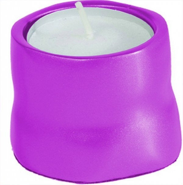 Anodized Aluminum Tea Light Single Candle Holder Pink (EM-CSB9)