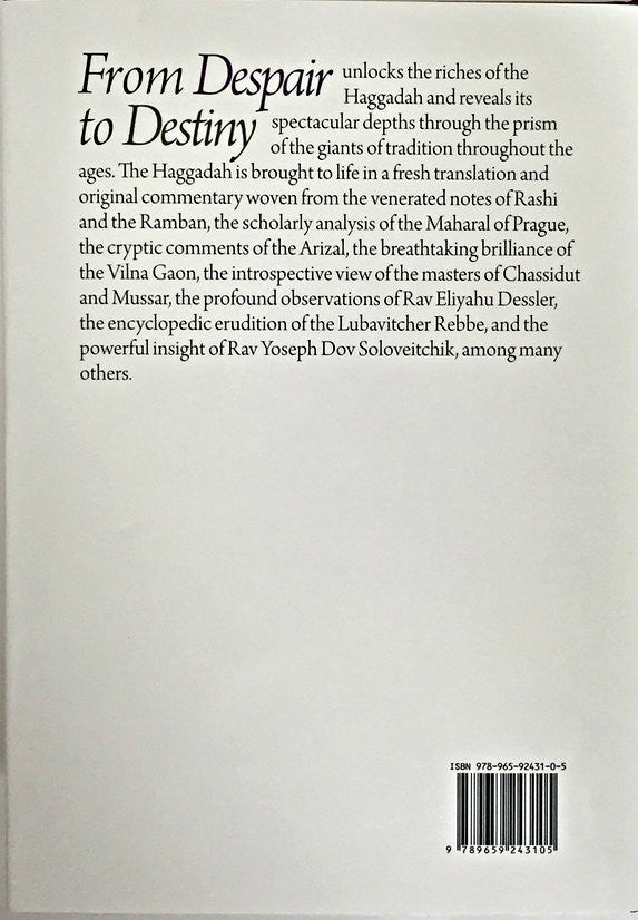 Haggadah Shel Pesach: "From Despair To Destiny"- Rabbi Aharon Marcus (BK-FDTD)