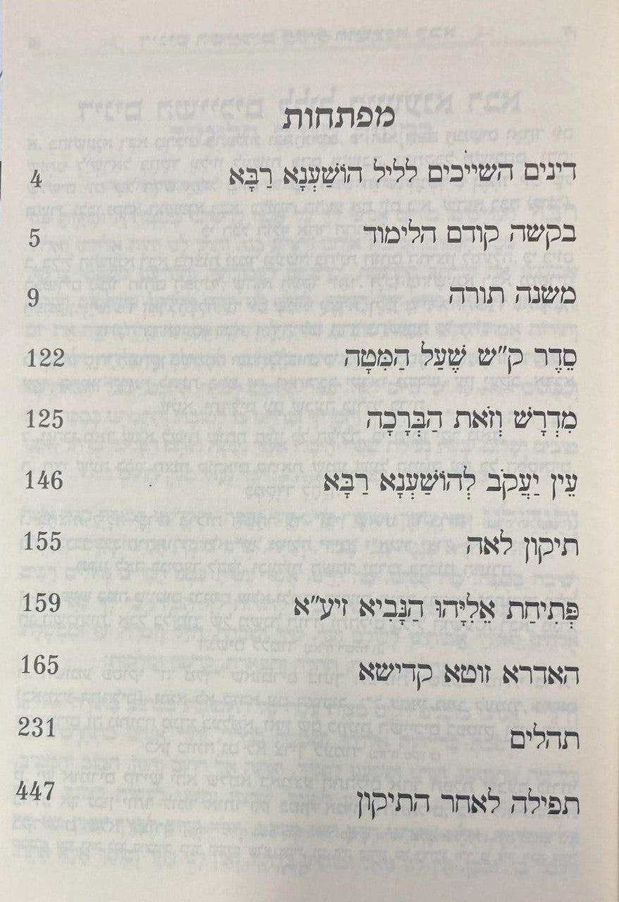 קריאי מועד הודיה תיקון ליל הושענה רבה S/C 6.5"x4.5" (BK-KMHRSC)