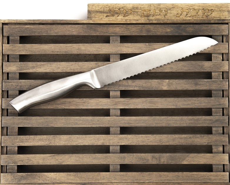 Hardwood Challa Board W/ Crumb Catcher & Knife (CB-K152RW)