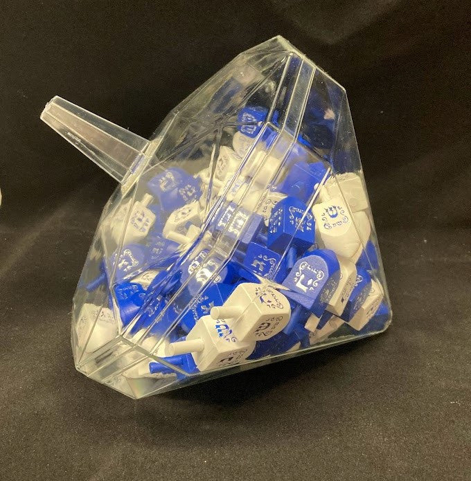 Plastic Fillable Dreidel-Extra Large(CH-FDXL)