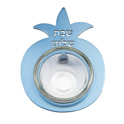 Anodized Pomegranate Glass Dish-Blue (EM-HDC4C)