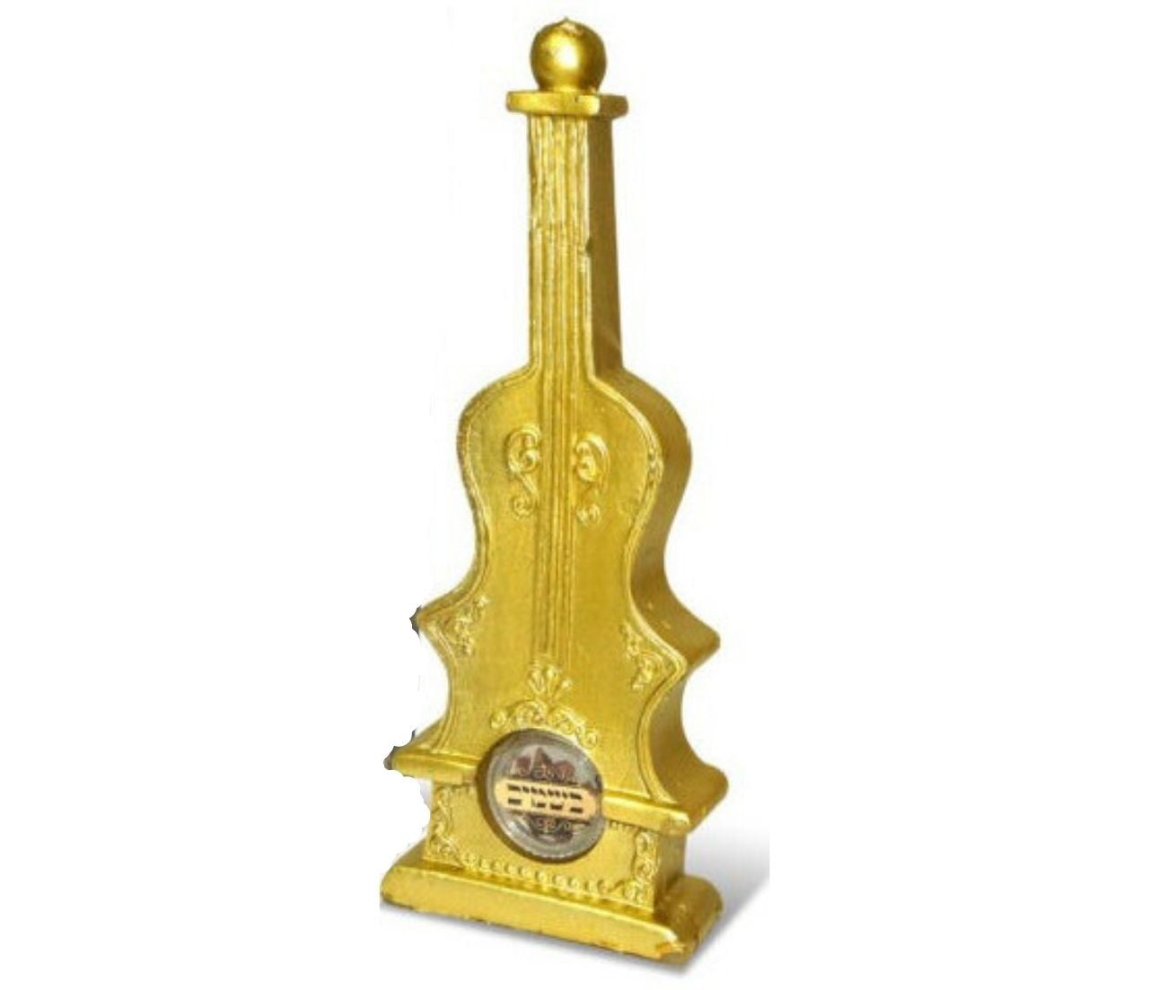 Violin Shape Havdalah Candle w/ Besamim-Gold (HV-HV49G)