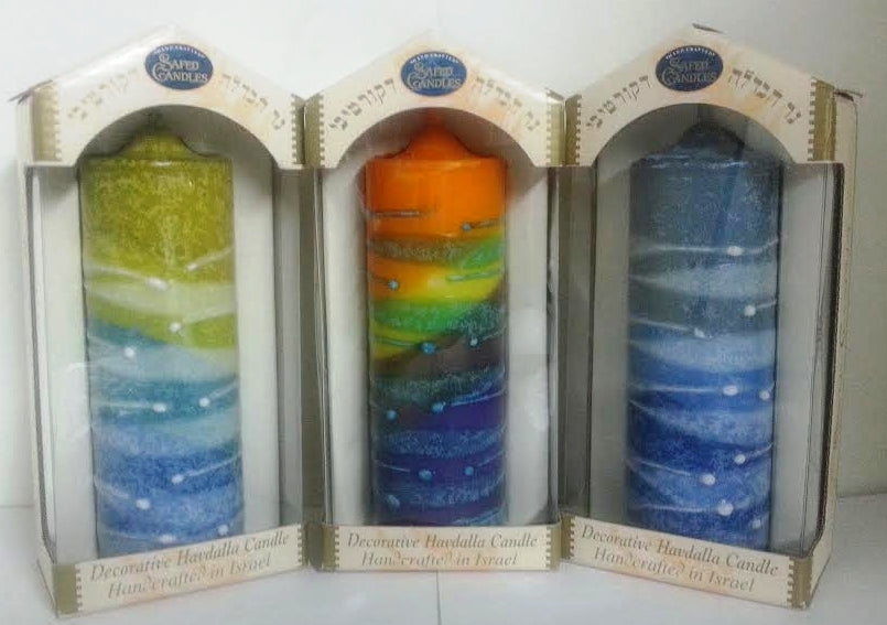 Round Havdallah Candle Colored 2x6 (HV-HMC2x6)