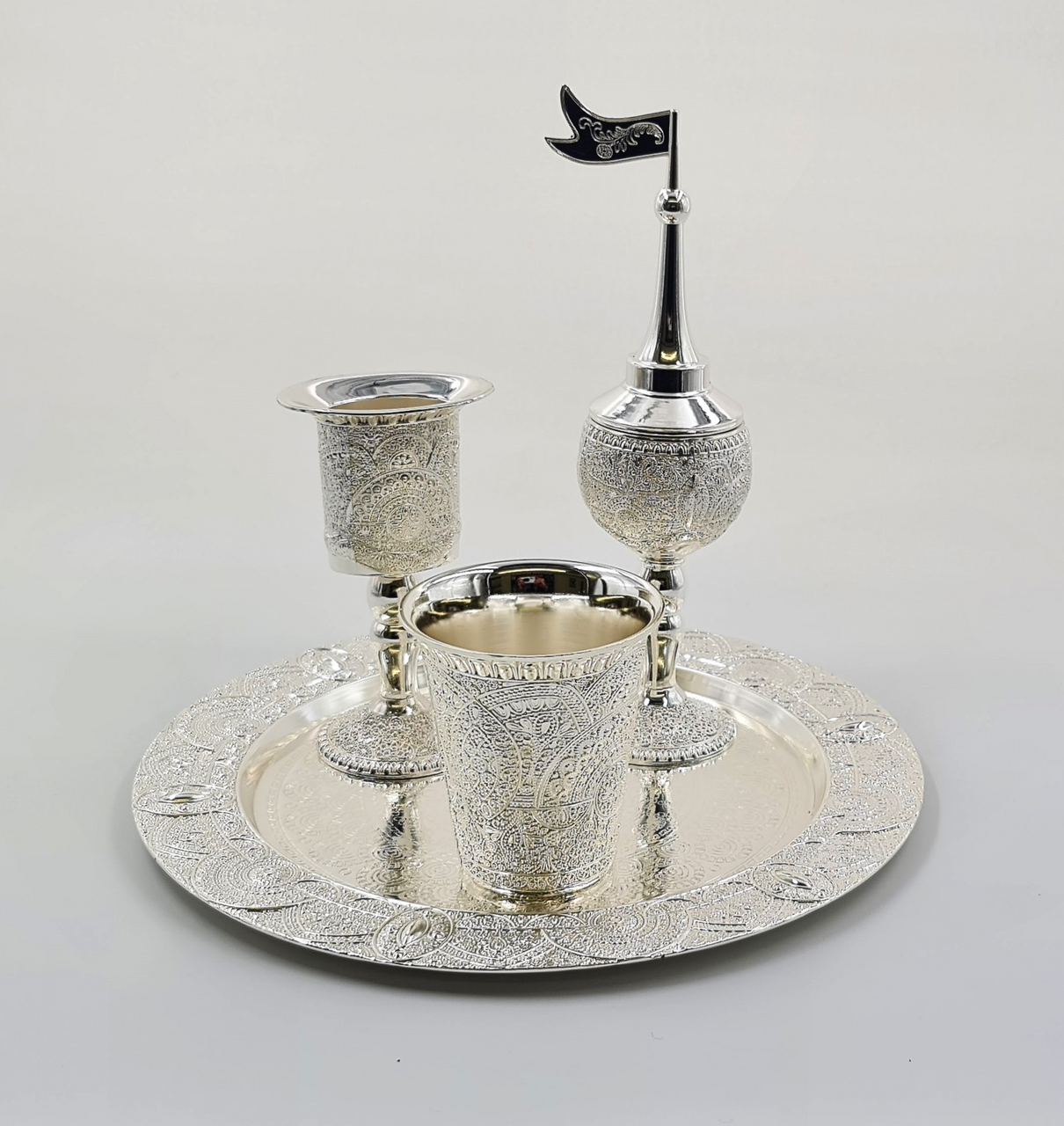 Filigree Havdalla 4 pc. Set with Tray (HV-42131)