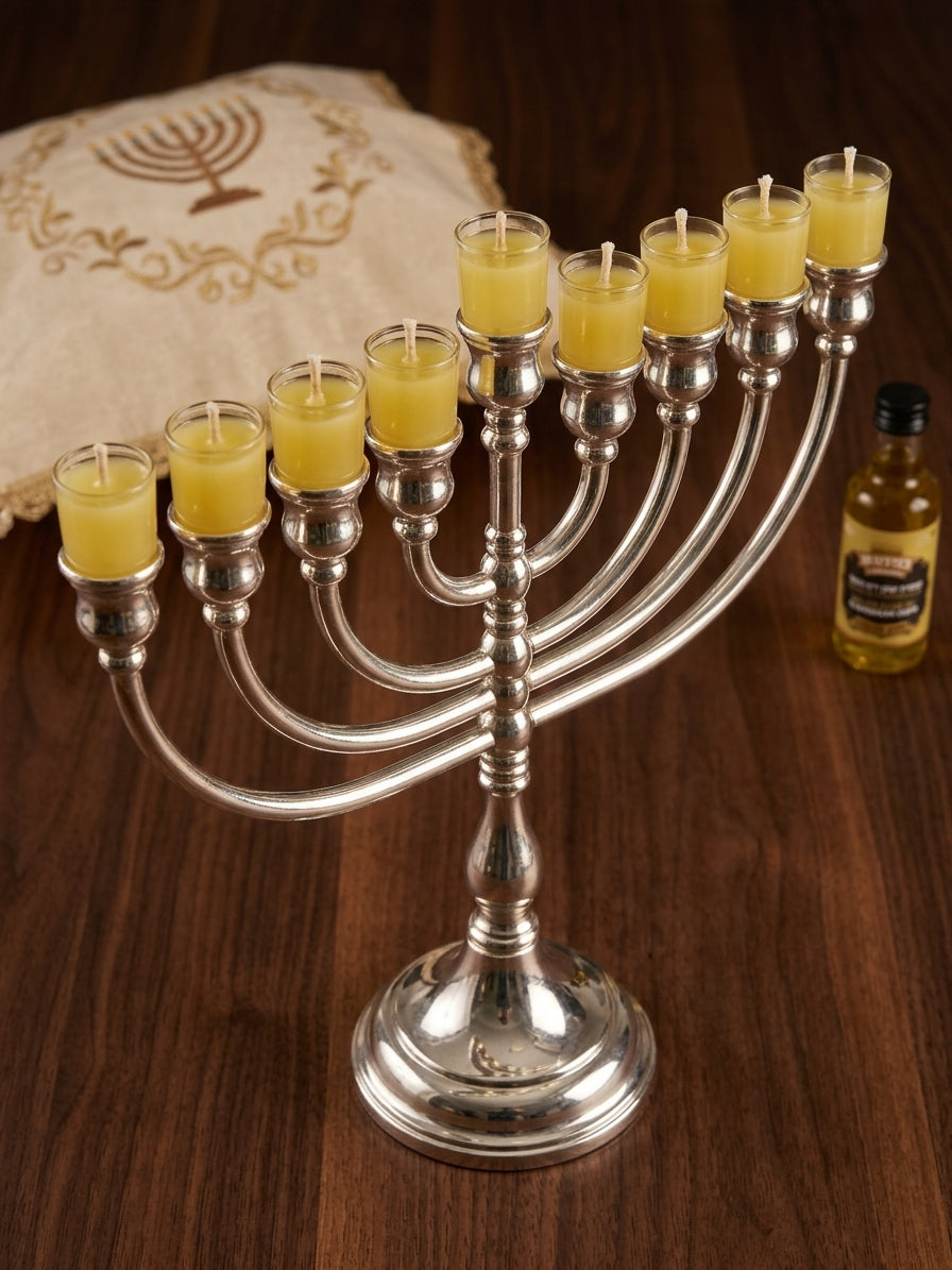 Chanukah Lights-Box of 44 olive oil and parafine wax vials Medium (CH-C11)