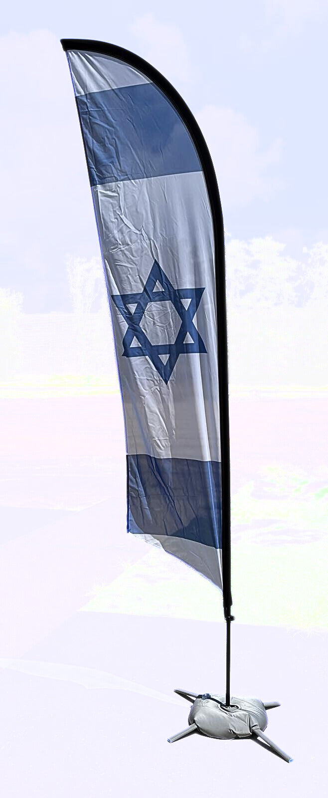Israeli Flag-Beach Flag 10ft W/ Waterbag (I-FLBF)