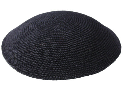 Black Knit Kippa 13cm-24cm (MC-KK)
