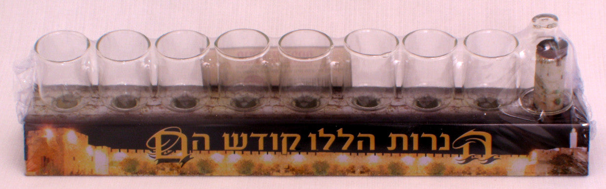 Glass Strip Menorah (M-M2000)