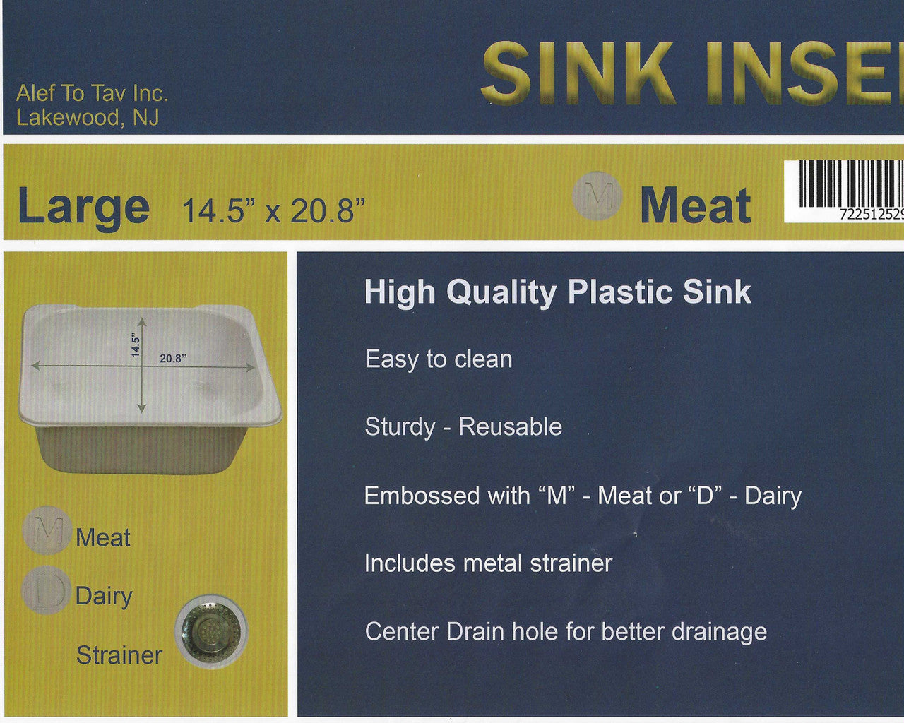 Large Sink Insert 14.5"x21"-Meat (P-SILM-M)