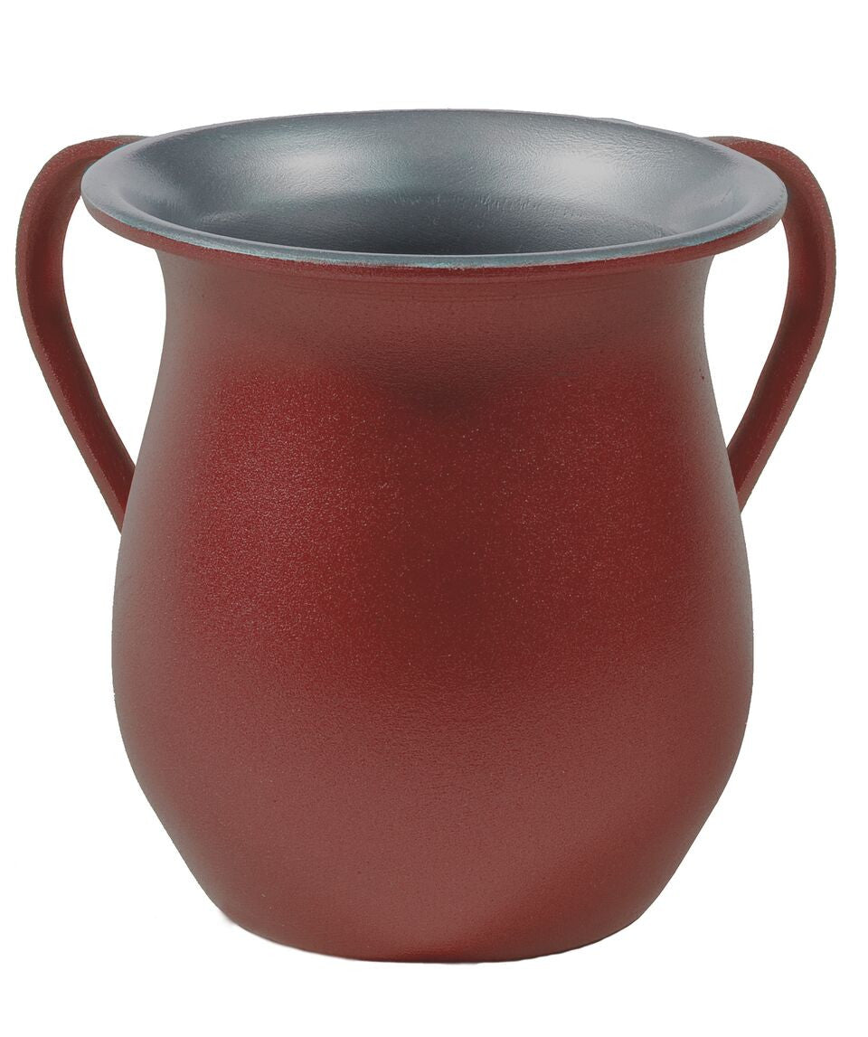 Emanuel Textured Steel Washing Cup- Red (EM-NYH5)
