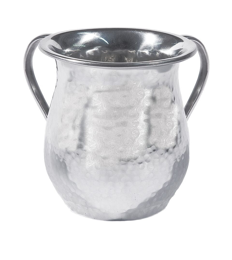 Emanuel Hammered Washing Cup- Silver (EM-NYH7)