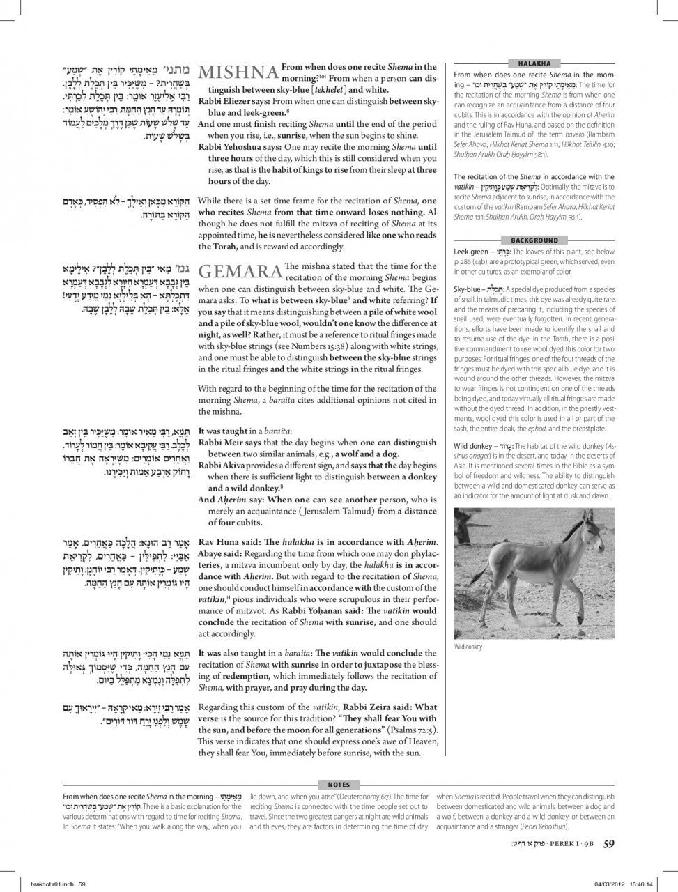 Koren Talmud Bavli Daf Yomi (Black & White) Edition Berakhot (BK-KTBBW1)