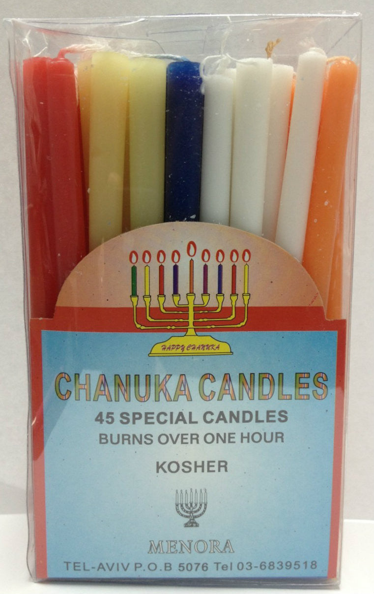 MENORA Multi Color Chanukah Candles (CH-C3MC)
