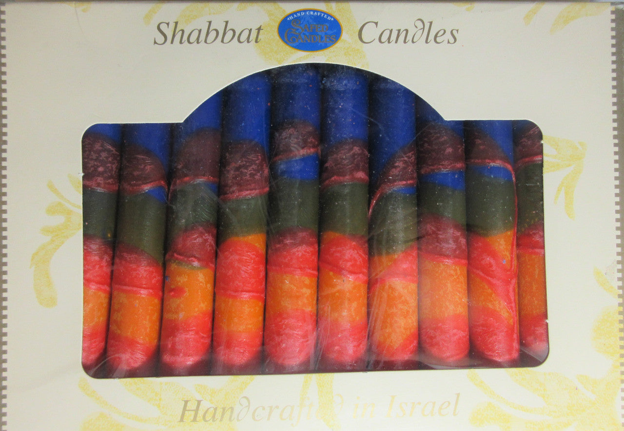 12 Tapered Israeli Shabbat Candles-Harmony Blue (SC-SHHR-B)
