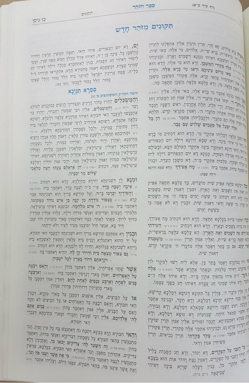 ספר הזוהר הקדוש השלם חיבורא קדמאה Sefer Hazohar Hakadosh Hashalem-- 1 vol (BK-SHZR)