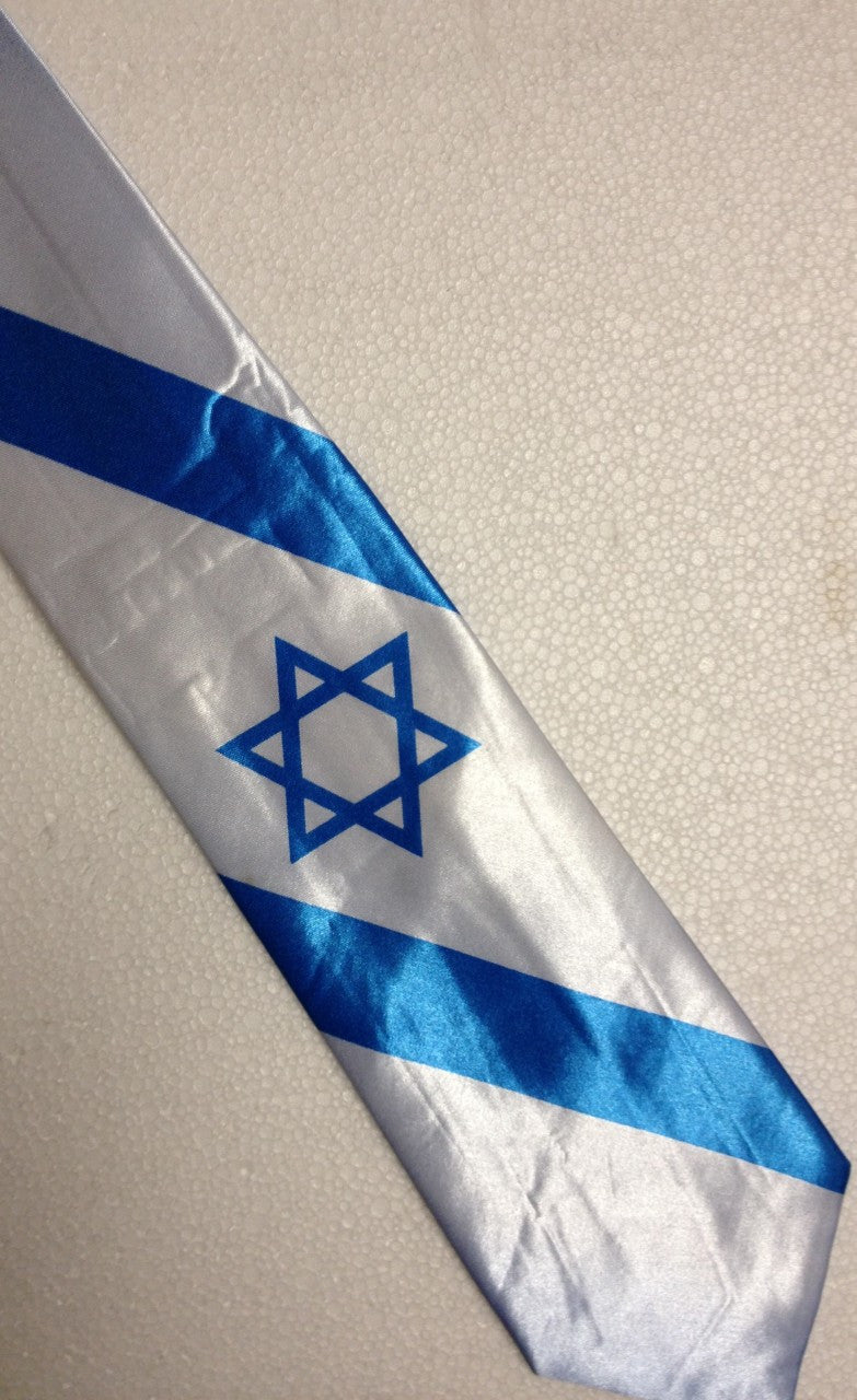 Israeli Flag Necktie (One Star of David) (TIE#3)