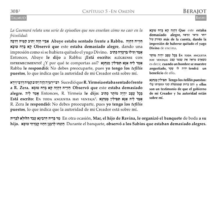 Talmud Babli Edicion Tashema - Hebrew/Spanish Gemara Berajot Vol 2 / Tratado de Berajot II (BKS-TAB2)