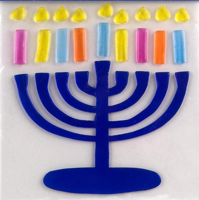 Sticky Menorah Window Cling Decoration (10-6713